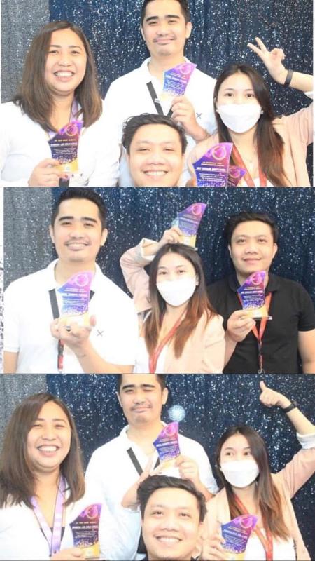 Celebrating with fellow top performers
