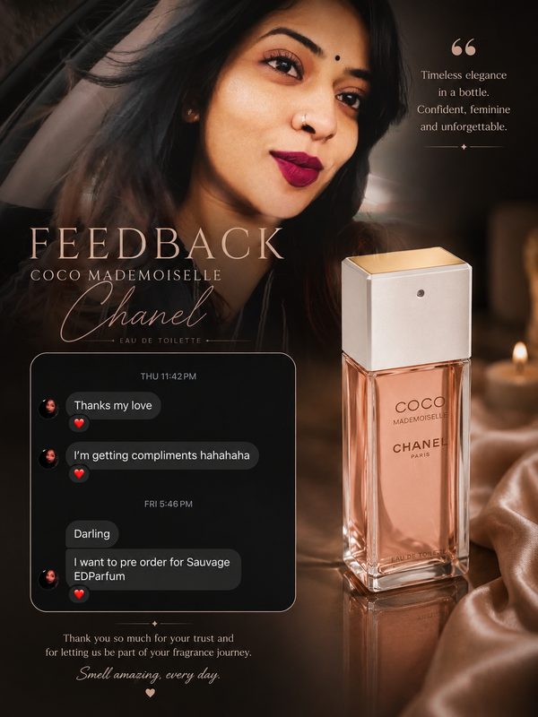 Customer feedback graphic – Chanel Coco Mademoiselle